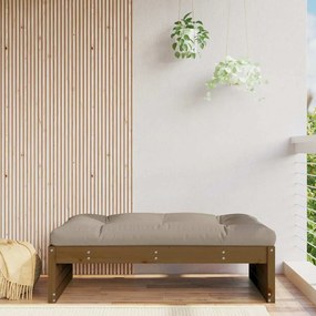 825768 vidaXL Градинска табуретка, меденокафява, 120x80 см, бор масив