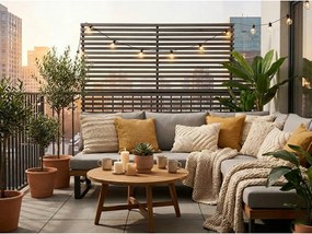 Дървен параван за балкон в естествен цвят 153x185 cm - Hartman