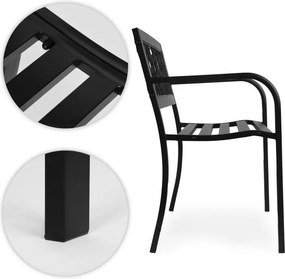 Елегантна градинска пейка 125 x 53 x 77 cm