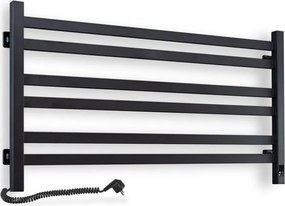 Електрически сушилник за кърпи с термостат AVANGARD 181 W 50 x 90 см черен ляв