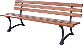 Градинска пейка от масивно дърво в естествен цвят – Rojaplast