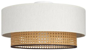 Таванно осветително тяло NATIA 1xE27/60W/230V бяло/кафяво