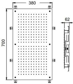 Душова глава Almar Rectagular Temptation вграден
