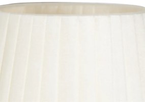 Модерна стенна лампа бронз с бял абажур - Pluk