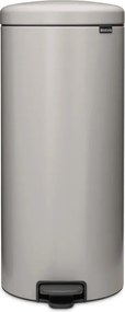 Кош за боклук с педал Brabantia NewIcon 1010442, 30 л, Плавно затваряне, Противоплъзгаща основа, Светлосив