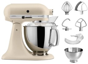 Планетарен миксер KitchenAid Artisan Elegance 5KSM175PSEFL, 300 W, 4.8 л, Direct drive, 10 скорости, Бежов