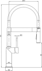 Смесител за кухня Cora 63640