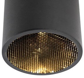 Дизайнерски повърхностно монтиран прожектор черен GU10 111mm - Impact Honey