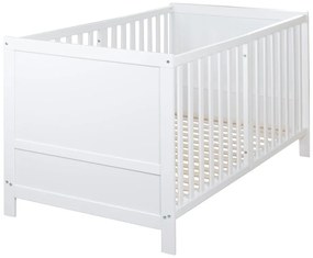 Бяло детско креватче 70x140 cm с регулируема височина Easy Sleep – Roba