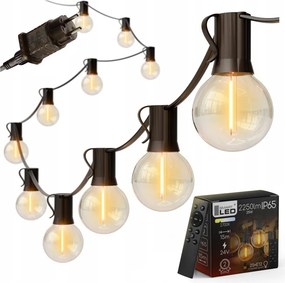 LED гирлянд за външна употреба с възможност за димиране 25xE12/1W/24/230V 17,5 m IP65 черен + дистанционно управление