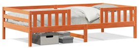 846975 vidaXL Рамка за легло без матрак, восъчнокафяво, 90x200 см, бор масив