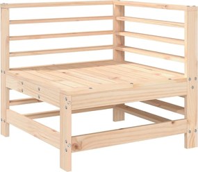 825604 vidaXL Градински ъглов диван, бор масив