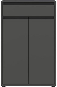 Антрацитен висок шкаф за баня 63x98 cm Lemont – Germania