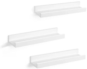 Комплект от 3 стенни рафта SHELFY, бели