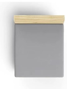 Сив чаршаф от еластичен памук 160x200 см - Mijolnir