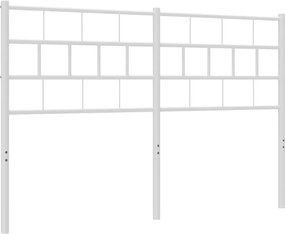 355739 vidaXL Метална резервна табла за легло, бяла, 120 см