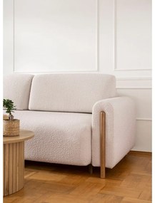 Бежов/кремав сгъваем/с място за съхранение диван от прежда с примки от букле 244 cm Arcadova – ELTAP