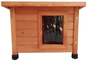 430687 @Pet @Pet @Pet Външна котешка къща, 57x45x43 см, дърво, кафява
