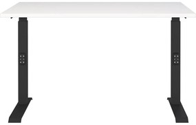 Работна маса с регулируема височина с бял плот за маса 80x120 cm Downey – Germania