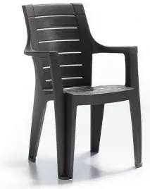 Стол с подлакътник "ELEGANCE WOOD" 62x57xh88см кафяв - NOVUSSI