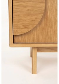 Нисък скрин от декор от дъб в естествен цвят 120x58 cm Groove – Zuiver