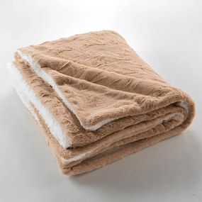 Светлокафяво одеяло от микроплюш 180x220 cm Foxy – douceur d'intérieur