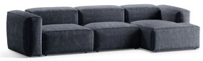 Сиво-син ъглов диван от рипсено кадифе (десен ъгъл) Bergano – Cosmopolitan Design