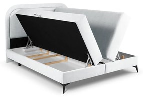 Светлосиво боксспринг легло с място за съхранение 180x200 cm Eclipse - Cosmopolitan Design