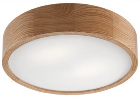 Кафява лампа за таван със стъклен абажур ø 37 cm Eveline - LAMKUR