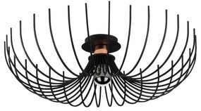 Черно осветително тяло за таван с метален абажур ø 56 cm Aspendos – Opviq lights