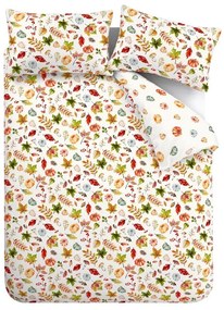 Бяло-оранжево двойно спално бельо 200x200 cm Autumn Pumpkins – Catherine Lansfield