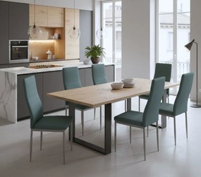 Кухненски стол Jake-Сив (6) парчета