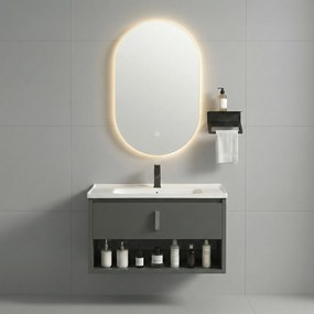 Комплект мебели за баня с мивка Toledo 60cm Grey