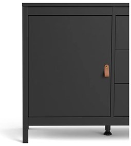 Черен нисък скрин 152x80 cm Madrid – Tvilum