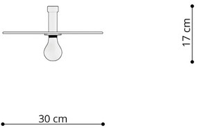 Черна лампа за таван ø 30 cm Soho - Sollux