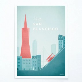 Плакат , 30 x 40 cm San Francisco - Travelposter