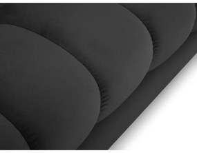 Тъмносив ъглов диван от кадифе , ляв ъгъл Bali - Cosmopolitan Design