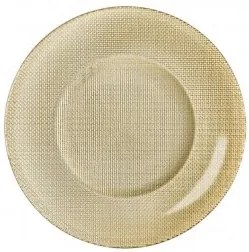 Bormioli Rocco - Стъклено плато за сервиране 31см GOLD INCA METALIC-(4.50012)