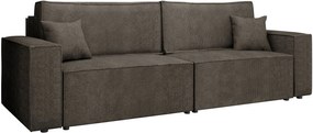 Разтегателен диван Karl двуместен-Тъмнокафяв