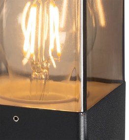 Външна стенна лампа черна IP44 с датчик за здрач-зоря - Denmark