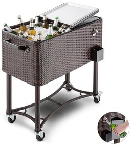 Blumfeldt Springbreak, количка за напитки, охладителна количка за тераси, 80 l, ратанов дизайн