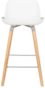 Комплект от 2 бели бар столове , височина на седалката 65 cm Albert Kuip - Zuiver