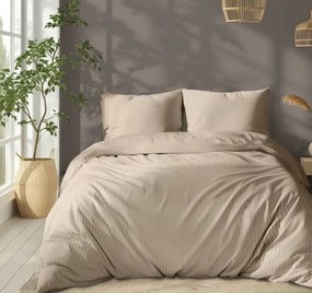 Луксозно спално бельо от дамаска - бежово 3 časti: 1ks 160x200 + 2ks 70x80