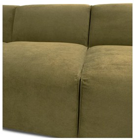 Ъглов диван от зелен велур (десен ъгъл) Sting - Scandic