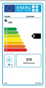 Бойлер Eldom 72325 PMP, 2kW, 10 л, 0.8 MPa, Под мивка, Бял