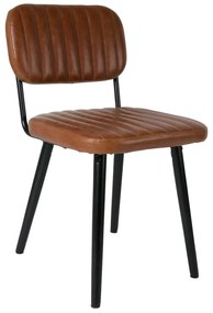 Кафяв трапезен стол в цвят коняк Jake Worn - White Label