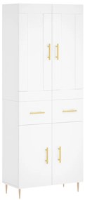 3199865 vidaXL Висок шкаф, бял, 69,5x34x180 см, инженерно дърво