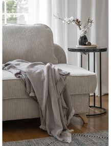 Бежов шезлонг от рипсено кадифе (ляв ъгъл) Chic Charlotte – Miuform