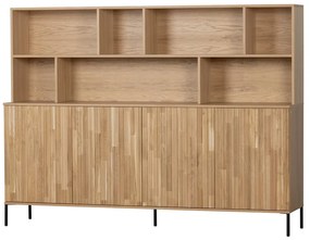 Библиотека от декор от дъб в естествен цвят 200x150x44 cm Gravure – WOOOD