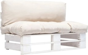 277377 vidaXL Градински палетен диван с пясъчни възглавници, борово дърво